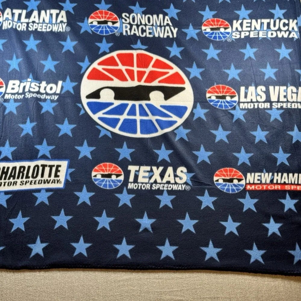 Racing Motor Speedway‎ Fleece Throw Blanket Atlanta Bristol Sonoma Las Vegas